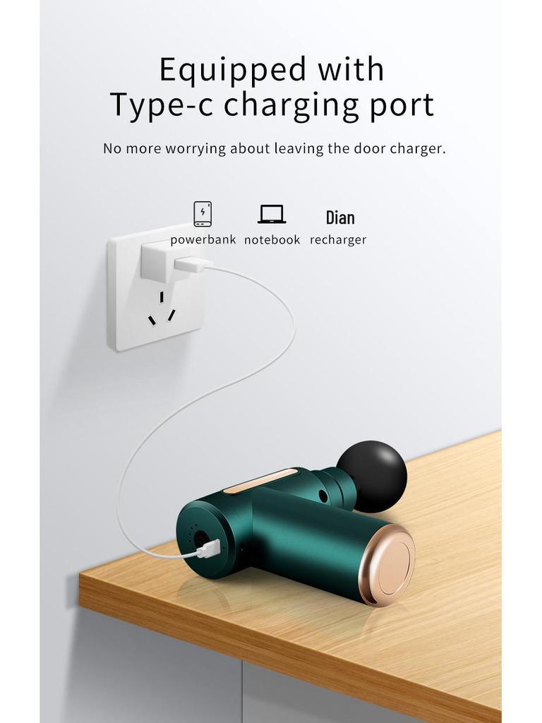 Portable USB Mini Electric Fascia Massager for Muscle Relief