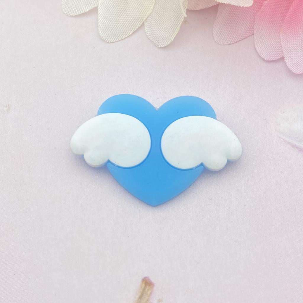 20pcs Cute Mini Cartoon Little Wings Of Love PVC Flexible Glue Flat Back DIY Scrapbook Embellishment Phone Craft Decoration