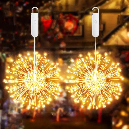 LED Fairy Lights Remote Control Dimmable Multiple Lighting Modes Rechargeable