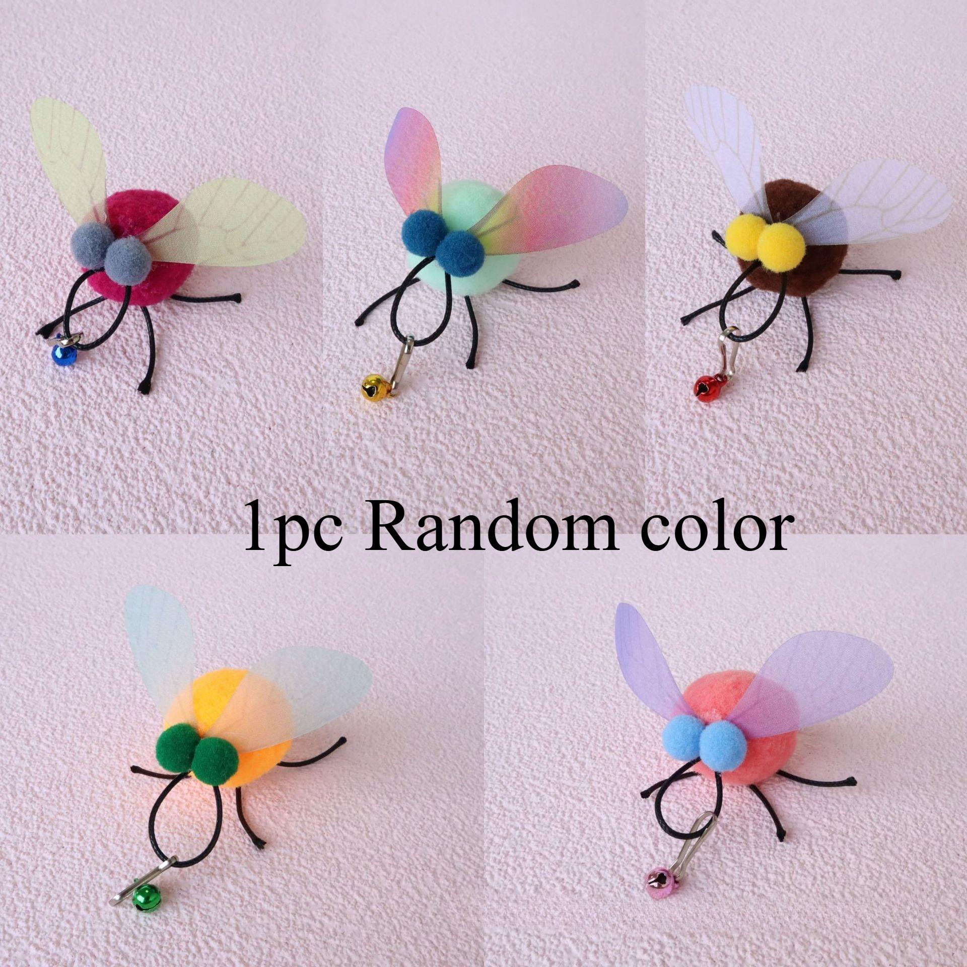 Simulation Insect Shapes Feather Cat Toy Replacement Head Kitten Cat Teaser Pet Toy