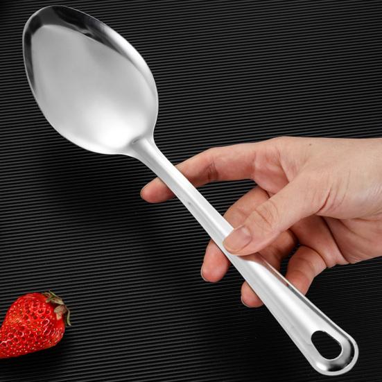 2Pcs Long Handle Slotted Spoon Set Stainless Steel Serving Spoons 10" Solid Spoon & Slotted Spoon Rust-Proof Kitchen Buffet Supply