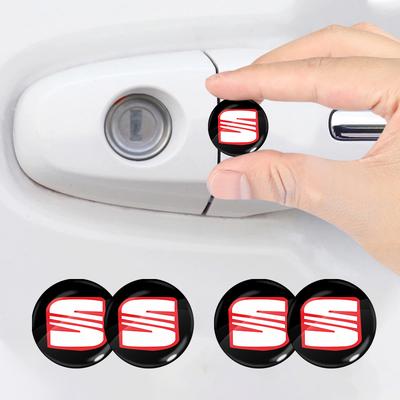 2/4/6Pcs Car Door Lock Keyhole Sticker Emblem Car Protective Sticker for MK3 Leon 5F Ibiza 5 6 MII Altea Toledo 3 Cordoba Alhambra