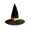 Velvet Halloween Hat Bending Angle Devil Cap Creative Halloween Witch Wizard Hat  Adults