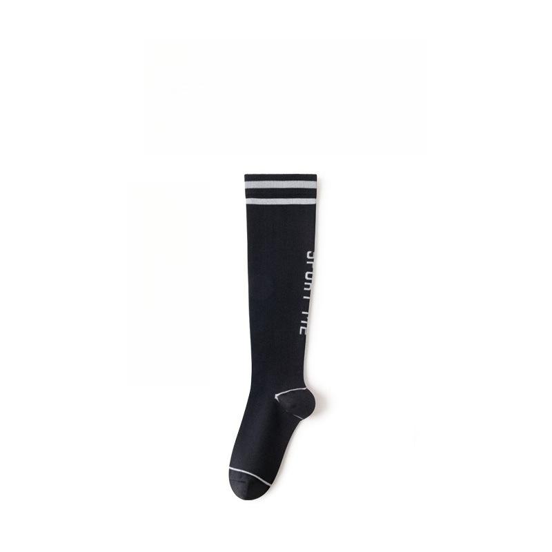 Sports muscle energy compression socks women's fitness running skipping rope pressure thin leg calf socks four seasons thin long tube sweat-absorbent
