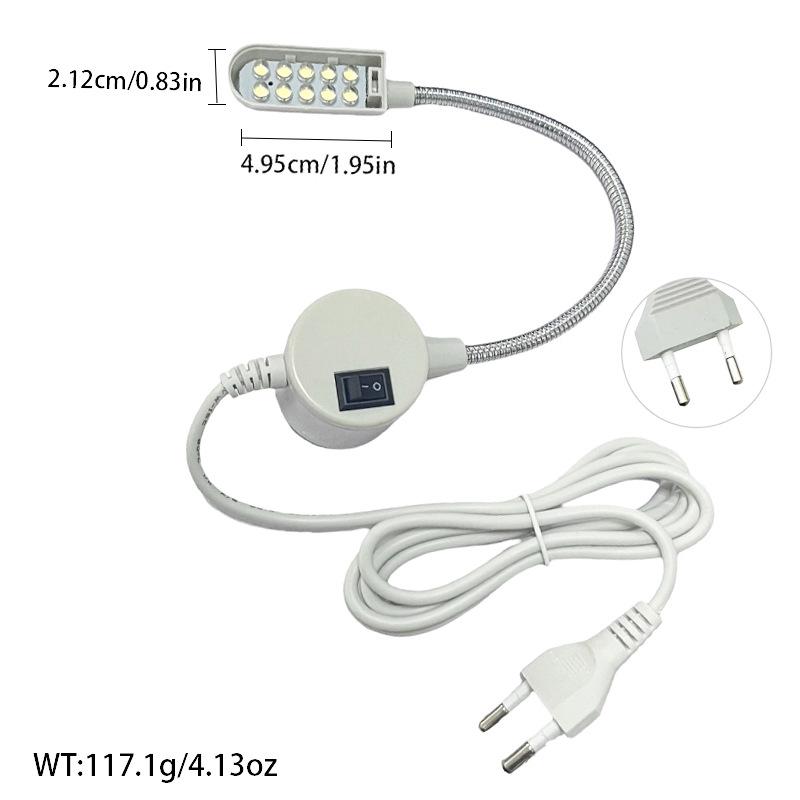 

1Pcs AC220V EU/US Standard Sewing Machine Magnet LED Light DIY Bedhead Reading Lamp 10/20/30/40 LED Beads Sewing Machine Light