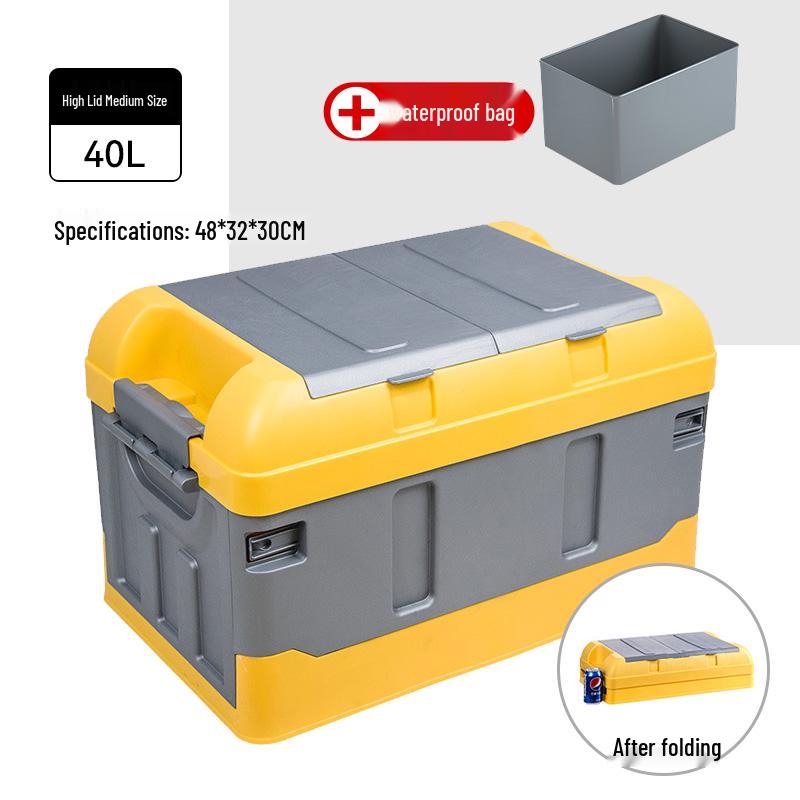 Vehicle Trunk Organizer: Car Interior Storage Box and Tail Box Case for Practical Item Collection.