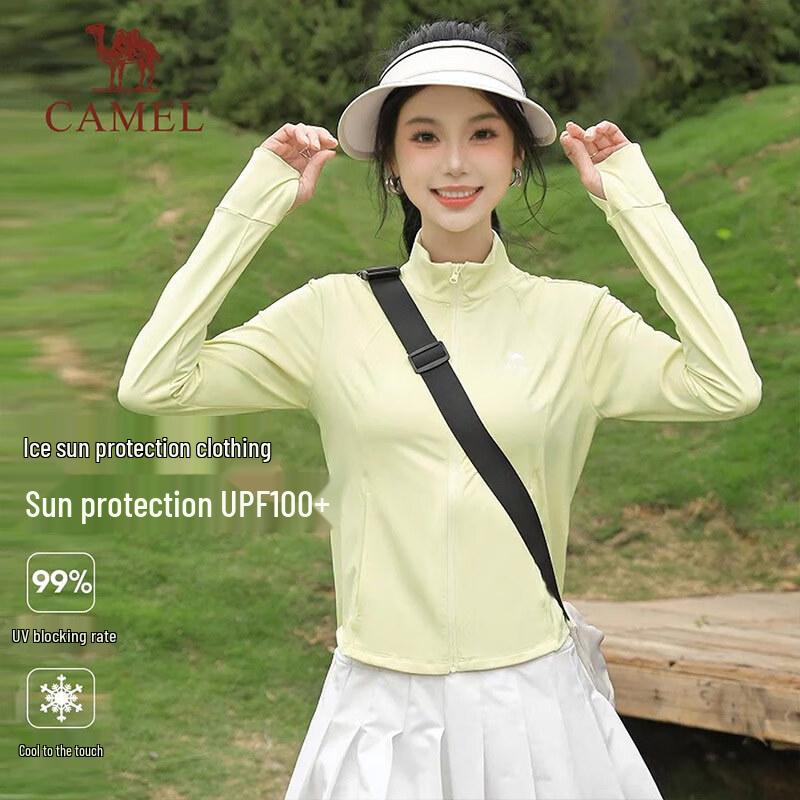CAMEL Women s Ice Silk UPF300+ Slim Fit Sun Protection Jacket L