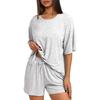 A Simple Summer Commuting Solid-color Home Wear Set That Can Be Worn Over A Two-piece Set of Casual Shorts for Women