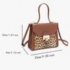 High End Niche Design Armpit Bag  New Fashionable Leopard Print Small Square Bag, Single Shoulder Crossbody Bag, Women'S Bag