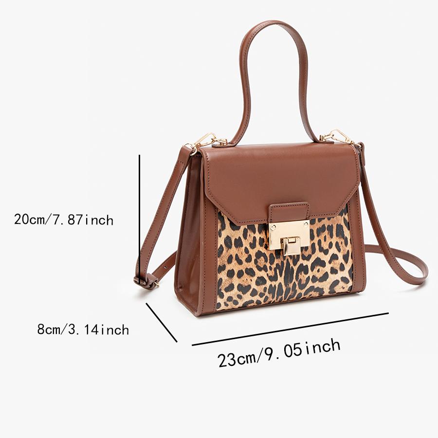 High End Niche Design Armpit Bag New Fashionable Leopard Print Small Square Bag, Single Shoulder Crossbody Bag, Women'S Bag