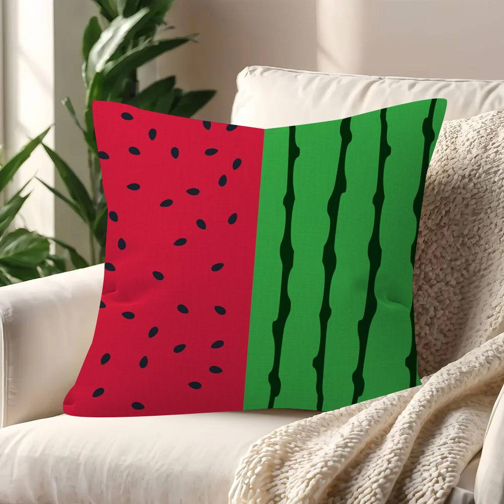Cartoon Watermelon Fun Pillowcase Toon Gift Cushion Cover Bedroom Home Sofa Chair Seat Decor Pillow Case