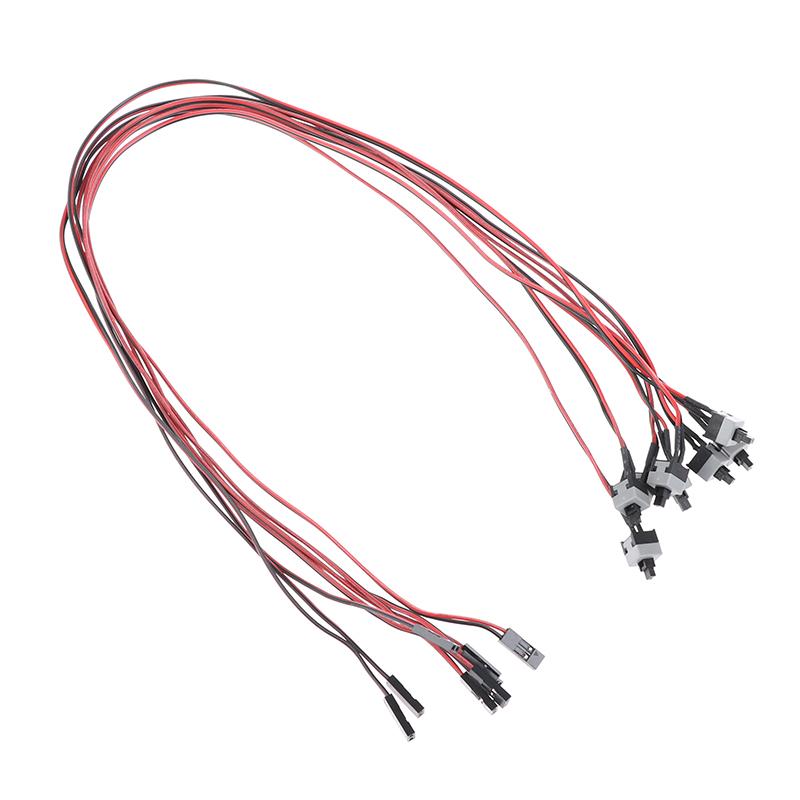 10Pcs50Cm Power Button Switch Cable For Pc Switches Reset Computer Push Button