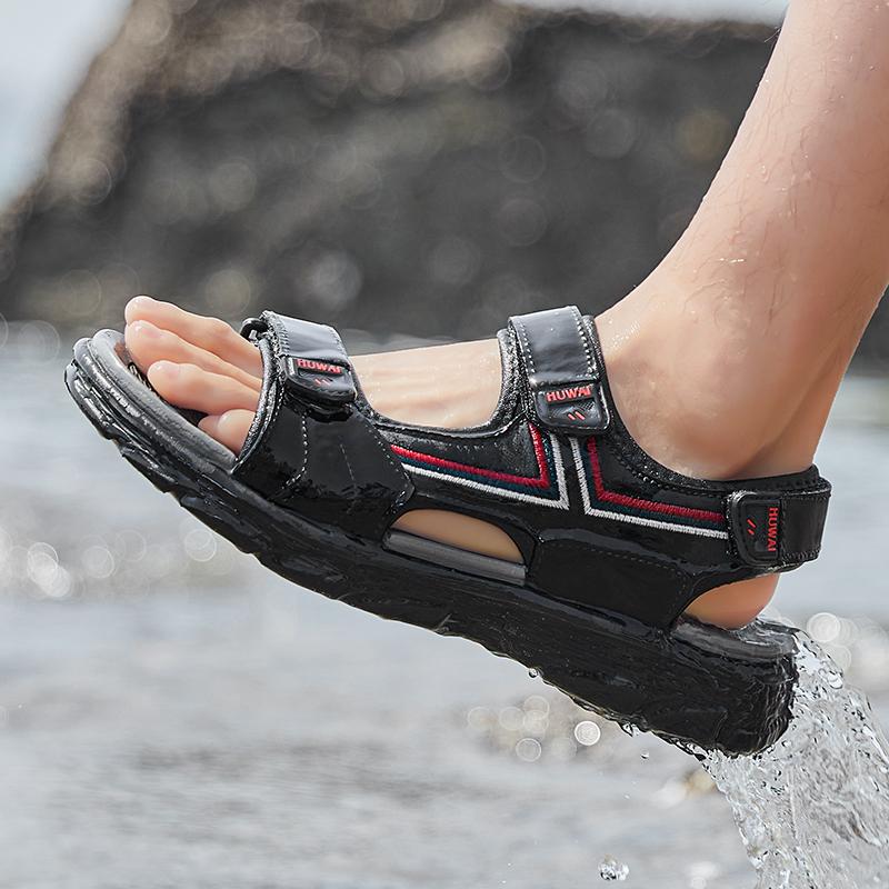 38-46 Summer Men's Leather Outdoor Sport Sandals  Casual Non-Slip Beach Sandals for Men