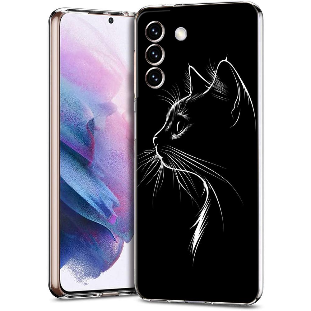 Transparent Phone Case Cover for Samsung Galaxy S25 S24 S23 S22 S20 S21 FE Ultra S24 S23 S10 S10E Plus 5G Proud Cat Pattern Bags