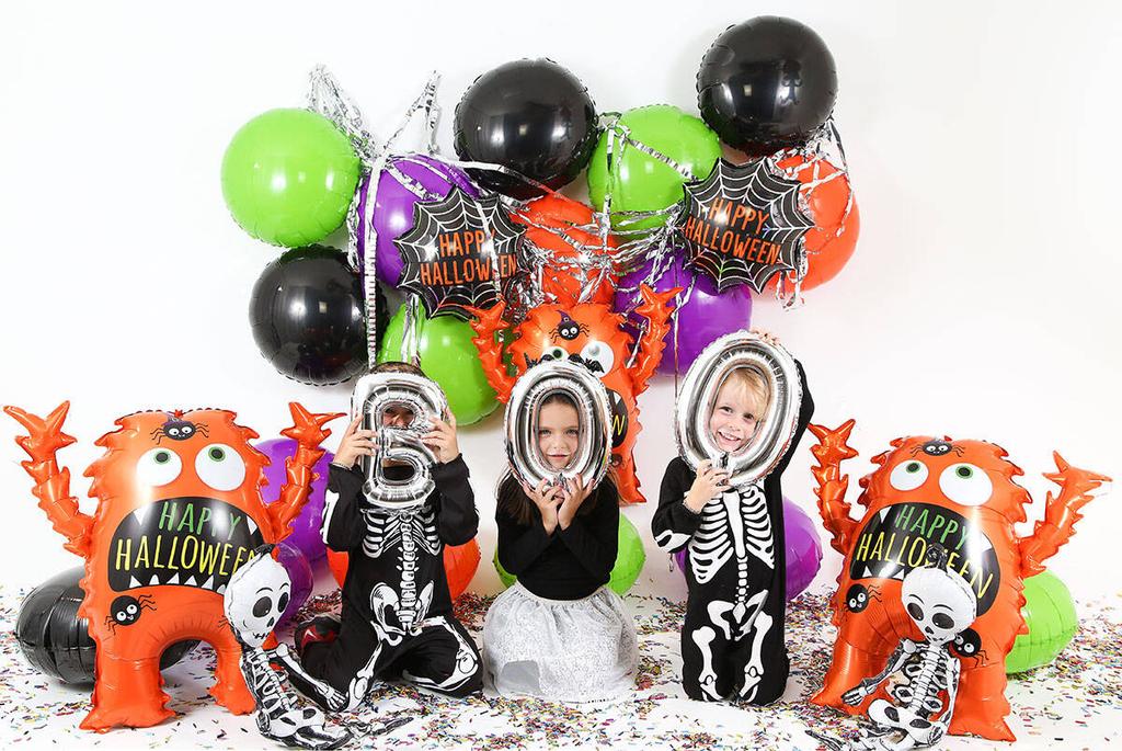 Balon Foliowy Halloween Sieć Pająka Holo 46 Cm
