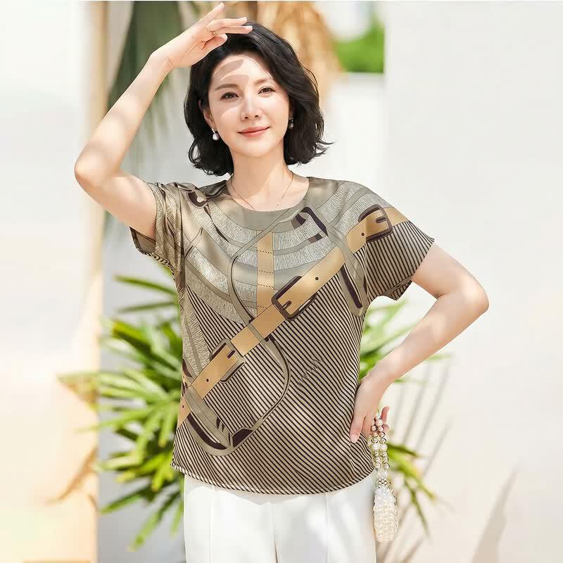 Women s Geometric Print Summer Blouse XL