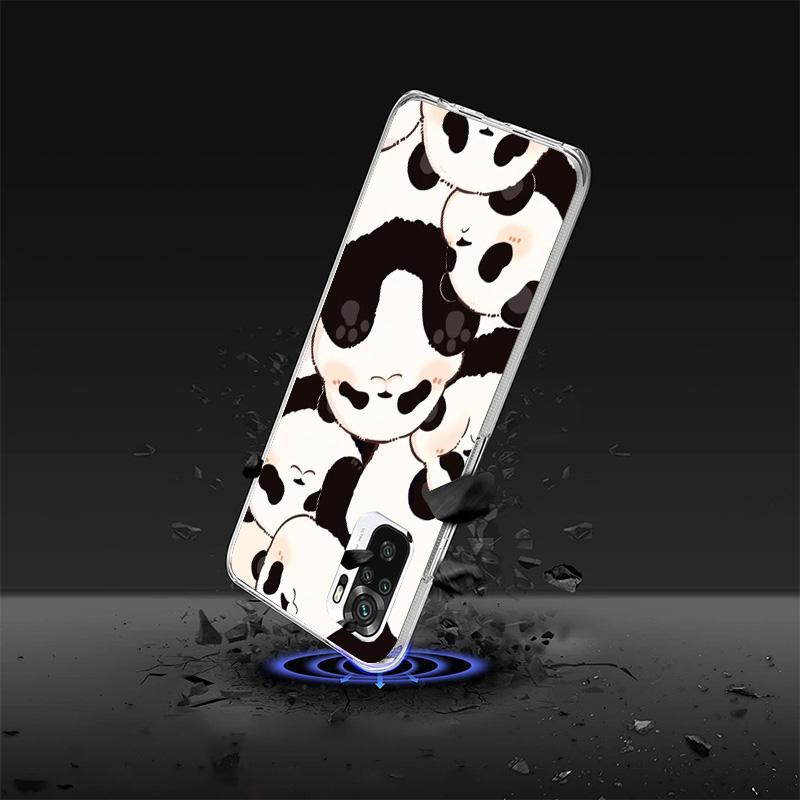 Cartoon Cute Panda Bear Phone Case For Xiaomi Redmi Note 15 14 13 12S 12 11 Pro Plus 14S 11S 11E 10 10S 11T 5G Personalized Cove