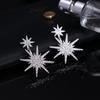 Kristall Schneeflocke Hängeohrringe für Damen Trendige Strass Zirkon Ohrringe Hochzeitsparty Schmuck Dropshipping
