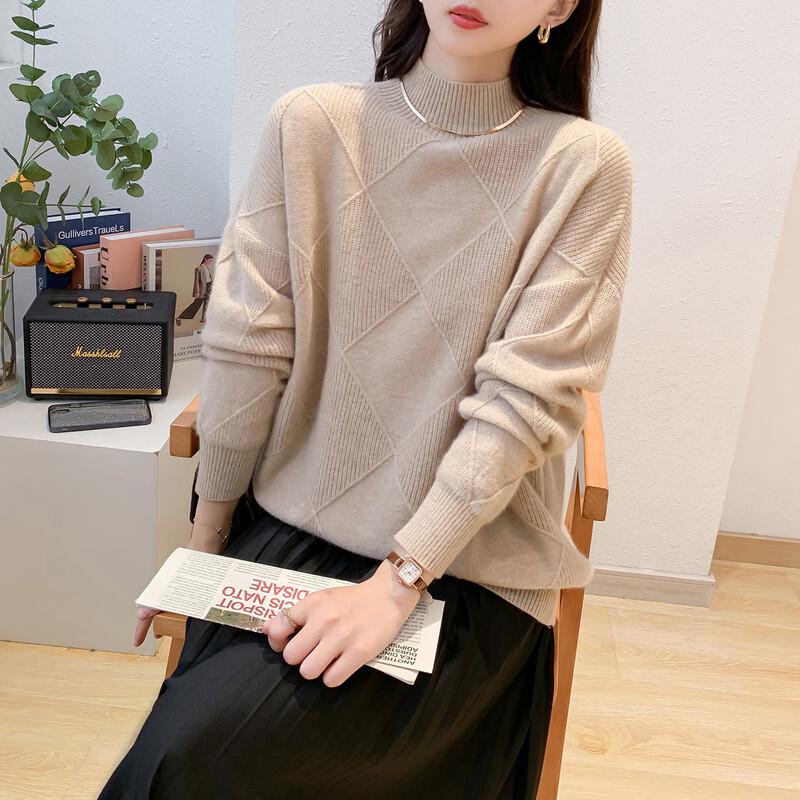 Mocana Women's Elegant Long-Sleeve Cashmere Sweater MKNJD2547