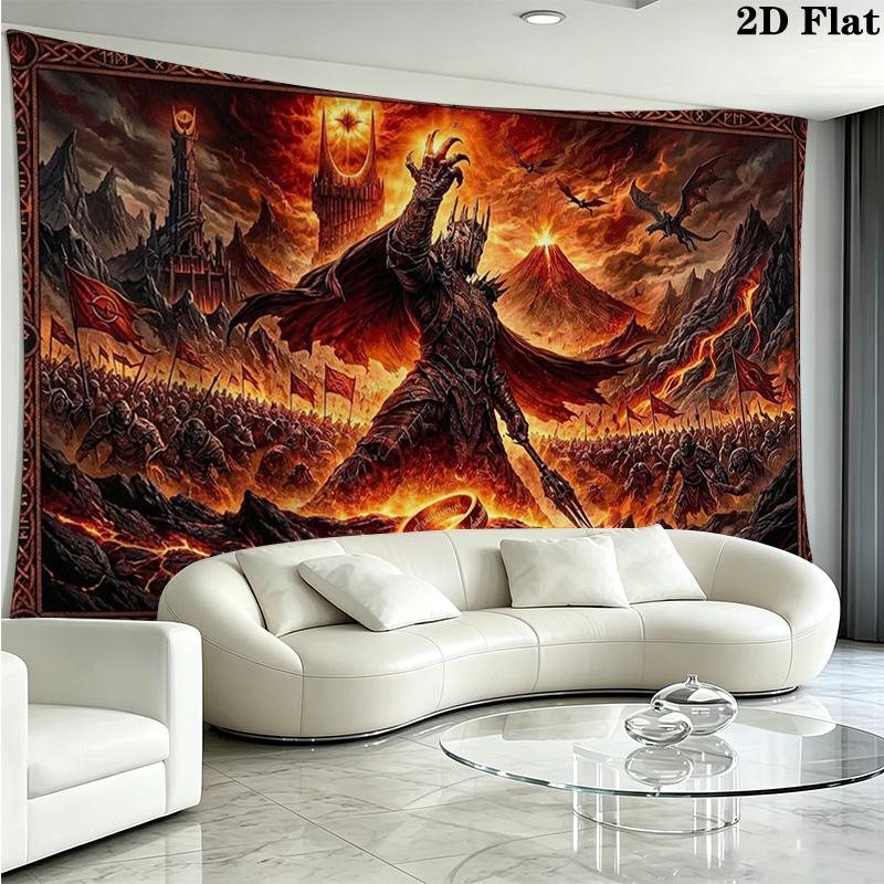 Lord Rings Wall Tapestry Aesthetic Wall Hanging Printed Fabric Blanket Decorative Tapestries for Bedroom Living Room Home Decor