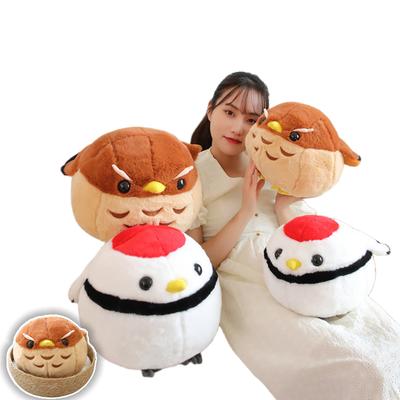 30/40CM Eagle Red-crowned Crane Dolls Round Plush Toys Super Soft Fat Animal Stuffed Girl Christmas Birthday Gifts Decor