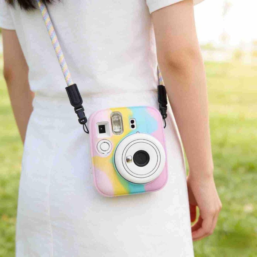 Med Rem Instantkamerafodral Silikonhölje Skyddande Omslag för Fujifilm Instax mini 13 Resa