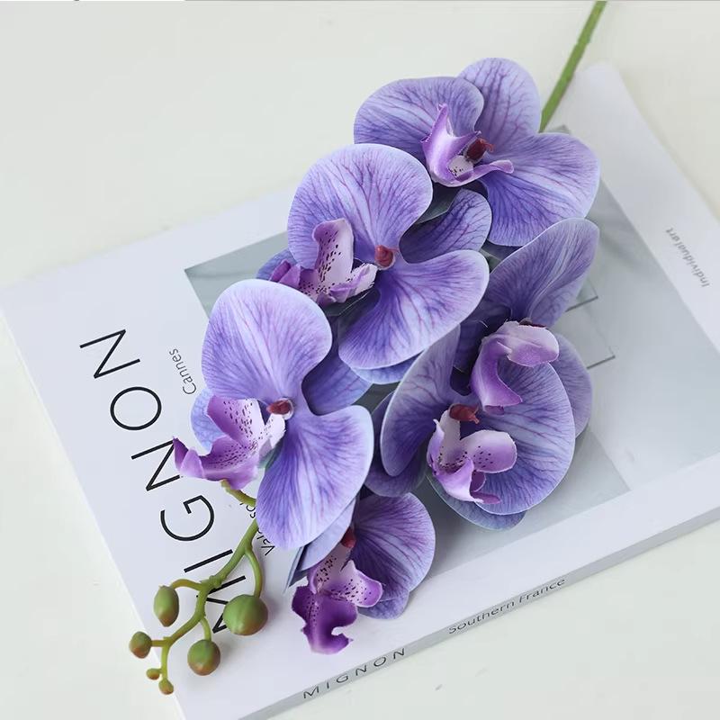 Artificial Phalaenopsis Orchid: Elegant Home Decor Faux Flower Arrangement for Living Room