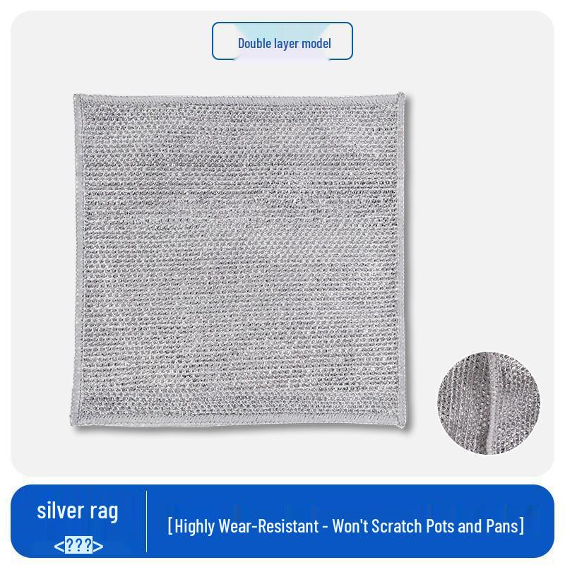 

Reusable Non-Stick Steel Wool Dishcloth for Kitchen Cleaning 20x20 cm