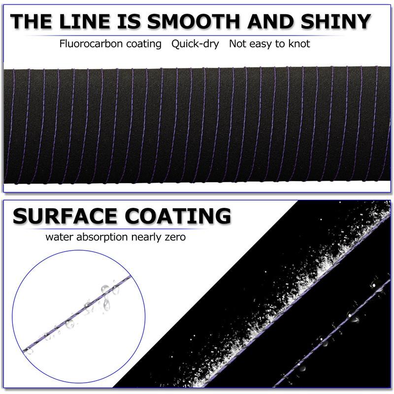 חוט דיג 8 גדילים באיכות גבוהה 150M 350M 550M חוטי דיג חד קלוע חזק קלוע PE