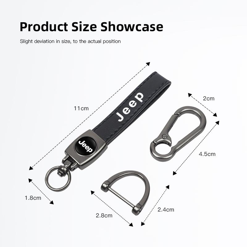 Cup Holders Leather Car Keychain Key Ring Anti-Loss Men Women Couple Gifts For Jeep Wrangler Grand Cherokee Avenger Compass Wago
