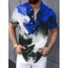 Men's Simple Pattern 3D Print Shirt Button Up Shirt Casual Shirt Summer Shirt Short Sleeve Daily Vacation Clothing