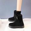 Women's 2024 Winter Outdoor Snow Boots: New Plus Velvet, Cotton, Large Size, Front Zipper