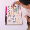 32 Page Reusable Handwriting Practice Book for Children, Pencil Control Training with Line Tracing, Numbers and Letters