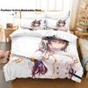 Anime — Azur Lane gultas veļas komplekts, vienvietīgs, pilns ar "queen" izmēra gultu, Aldult Kid Guļamistabas segas komplekts, palagu komplekts 2-3