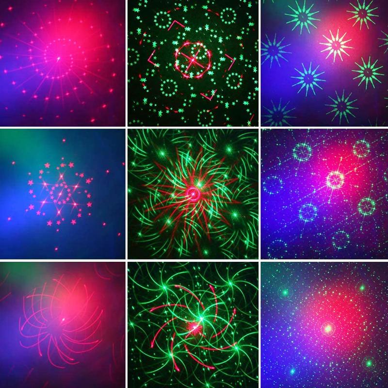 Lumini Disco Lumini cu fascicul de scenă cu laser RGB Lumini de petrecere DJ activate cu sunet cu efect de bliț stroboscopic