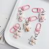 Cute Cartoon Girl Resin Keychain Pendant - Heart Backpack Charm, Holiday Gift for Students & Couples