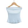Elegant Pleated Strapless Top with Chest Pads and Non-Slip Design