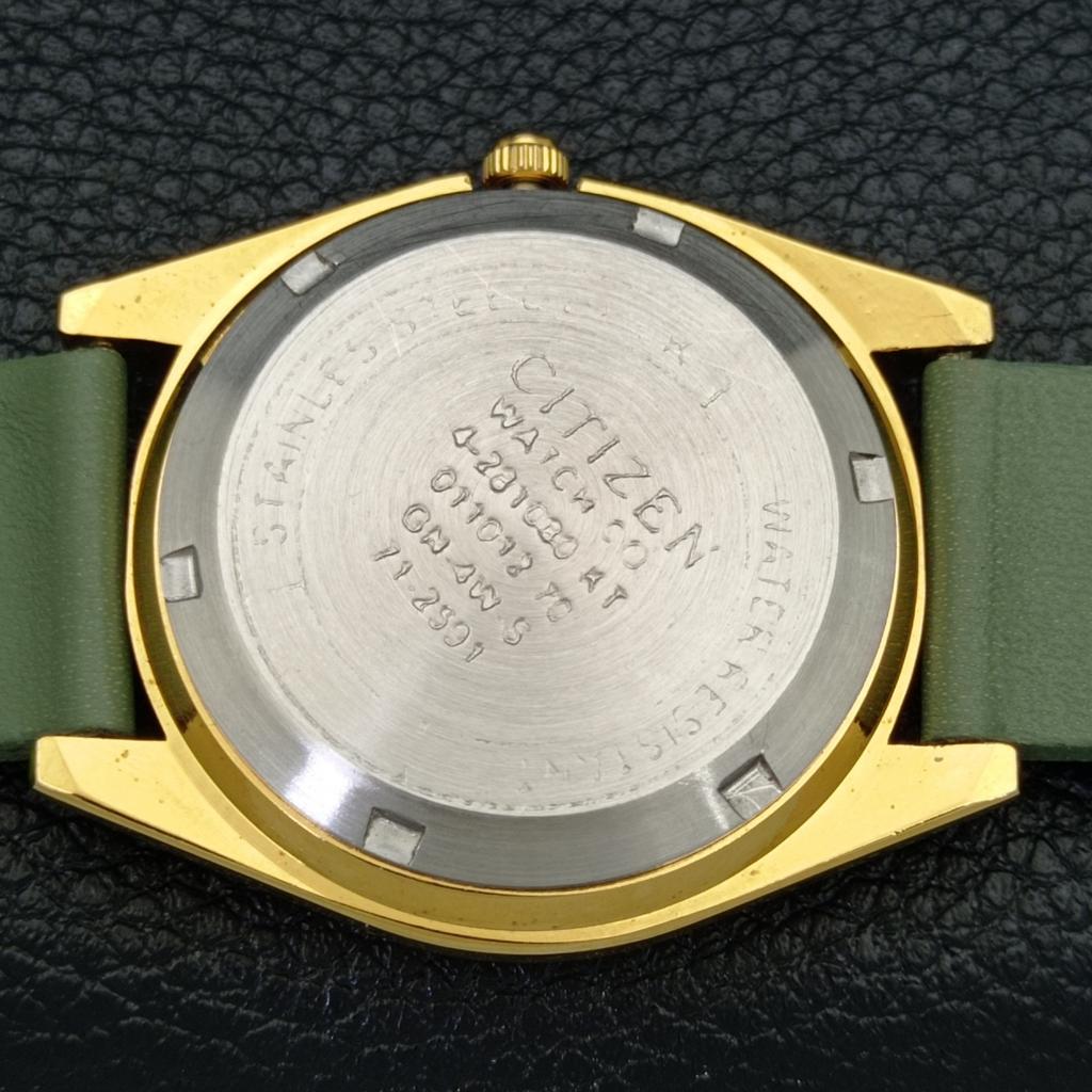 AUTOMATIC VINTAGE REFURBISHED CITIZEN 8200 JAPAN MENS GREEN DIAL WATCH A436281-2 R128-a436281