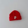 Baby Knit Letter Beanie Hat Autumn Winter Warm Soft Toddler Kids Simple Pullover Cap for Boys Girls Newborn Accessories