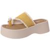 Set of toe sandals women's spring and summer 2025 new fashion work with skirt cool slippers thick-soled beach travel tide