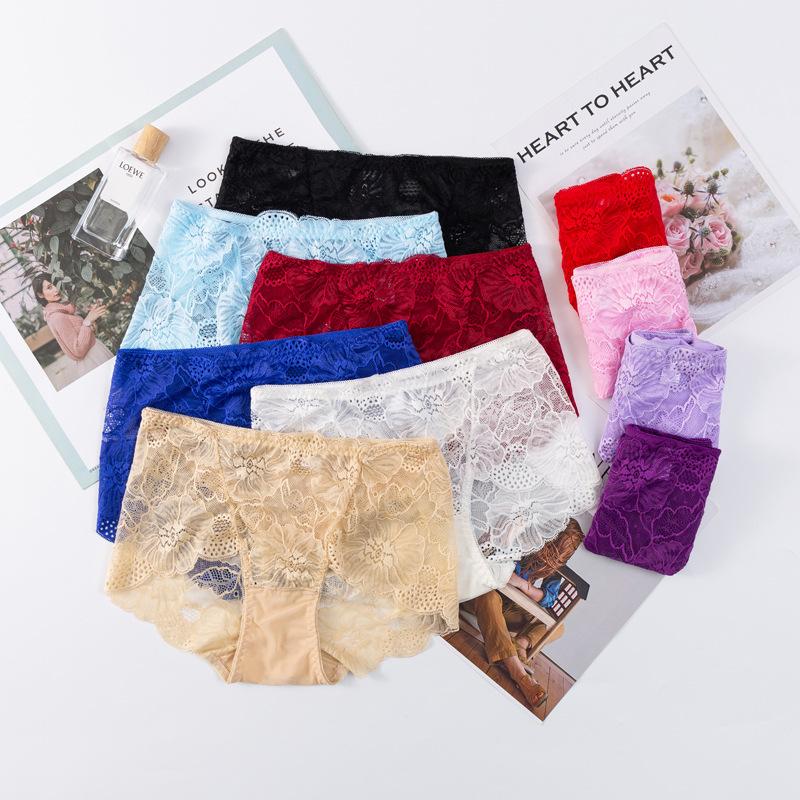 XXL Lingerie Women's Panties Womens Briefs Panty Sexy Lace Plus Size Female Underwear Big Size Lady Sexy Panty