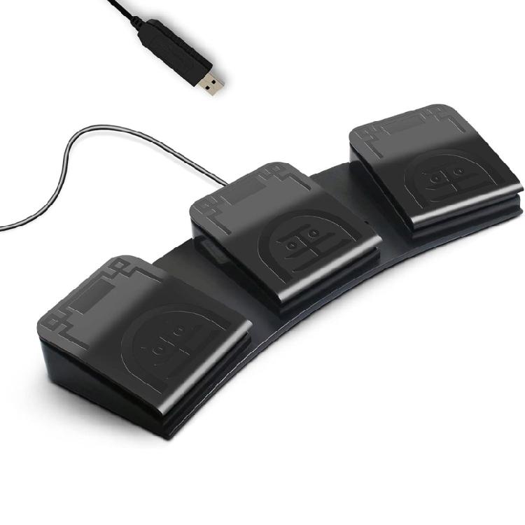 Trojklávesový USB nožní pedál Fotoelektrická/ Mechanická volba pro řízení počítače a automatizaci