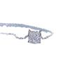 Xiancan 2023 Ice Flower Cut 7x7mm High Carbon Diamond Pendant Necklace In 925 Sterling Silver, Adjustable Length 40+5cm.