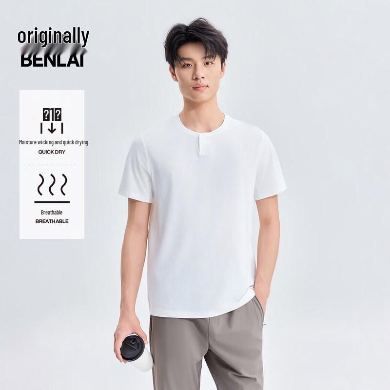 Benlai Men s Quick-Dry Henley T-Shirt L