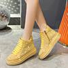 Full Diamond Ladies Summer Microfiber Breathable Sports Casual Sneakers Fashionable All-match Thick-soled Women's Shoes