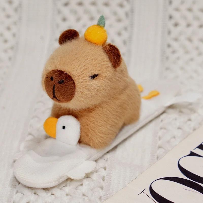 25X10cm Cute Funny Capybara Toy Slap Snap Wrap Wristband Lovely Cartoon Animal Bracelet Kawaii Plush Doll Wristband Gifts 25cmX10cm белый
