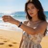 Devil Eye Bracelet Natural Stone Beads Hand String 16-18Cm Adjustable Design Wristband Accessory For Daily Wear Gift