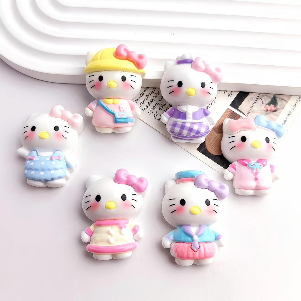 KT Little Cat Resin Accessories: Cream Glue Hair Clips, Shoe Buckles, Keychains, Phone Cases, Pendants, DIY Ornaments, and Cosplay Items.