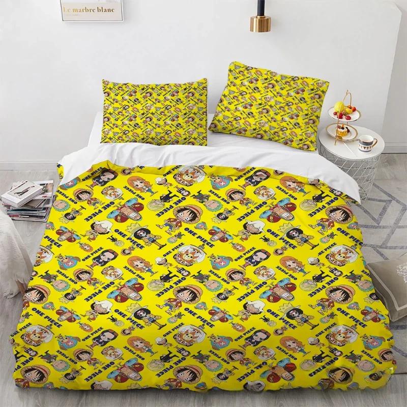 Anime One Piece Bedding Set Boys Girls Bedroom Decor Twin Full Queen King Size Cosplay Duvet Cover Pillowcases Gifts
