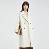 Shetu Women's Korean Style Mid-Length Double-Faced Wool Blend Coat